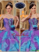 Recommended Multi Color Quinceanera Dresses with Beading and Ruffles  QDZY453CFOR