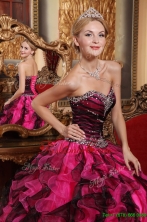 Recommended Latest Ball Gown Sweetheart Beading and Ruffles Quinceanera Dresses   QDZY689AFOR