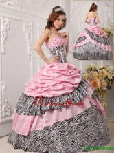 Recommended Ball Gown Strapless Quinceanera Gowns in Multi Color for 2016 QDZY017CFOR