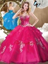 Popular Beading Quinceanera Gowns with Appliques for 2016 SJQDDT480002-2FOR