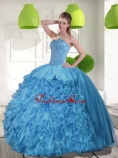 2015 Fashionable Sweetheart Quinceanera Dresses with Beading and Ruffles QDDTD1002FOR