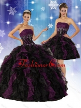 2015 New Arrival Elegant Strapless Multi Color Quinceanera Dress with Ruffles and Embroidery QDZY027TZFOR