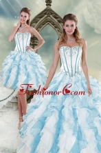 2015 New Arrival Pretty Appliques and Ruffles Quince Dresses in Multi Color XFNAO056TZFOR