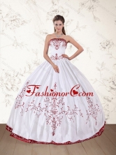 2015 New Arrival Strapless Floor Length Quinceanera Dress in PDZY535TZFXFOR