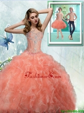 2015 Winter New Style Sweetheart Quinceanera Dresses with Beading and Ruffles SJQDDT69001FOR