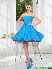 2016 Summer A Line Sweetheart Dama Dress in Baby Blue BMT001B-6FOR