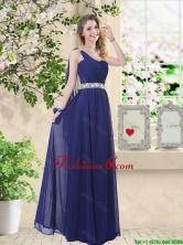 Comfortable One Shoulder Prom Dresses in Navy Blue BMT059AFOR 