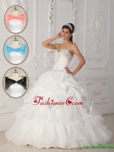 Luxurious White Ball Gown Sweetheart Quinceanera Dresses  QDZY465AFOR