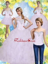 New Arrival Ball Gown Quinceanera Dresses with Beading and Ruffles SJQDDT6001FOR