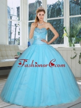 New Arrival Cute Aqua Blue Sweetheart Beaded Quinceanera Dress for 2015 QDZY735TZFXFOR