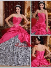New Arrival Elegant Ball Gown Hot Pink Quinceanera Gowns with Beading  QDZY367CFOR