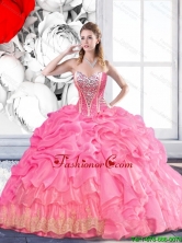 New Style Sweetheart 2015 Summer Quinceanera Dress with Beading and Pick Ups SJQDDT48002FOR