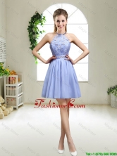 Pretty Lavender Halter Top Dama Dresses with Appliques for 2016 BMT050CFOR