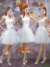 Sophisticated Appliques White Prom Dresses with Mini Length BMT057FOR