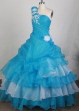 2012 Unique Ball Gown One Shoulder Neck Floor-Length Quinceanera Dresses Style JP42612