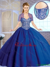 2016 Fall  Classical Beading Sweetheart Quinceanera Gowns in Royal Blue SJQDDT163002B-1FOR