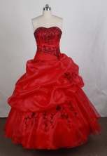 Affordable Ball gown Strapless Floor-length Quinceanera Dresses Style FA-W-r77