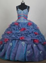 Beautiful Ball Gown Straps Floor-length Quincenera Dresses TD260048