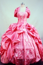 Beautiful Ball gown Strapless Floor-length Taffeta Waltermelon Quinceanera Dresses Style FA-C-094