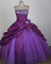 Classical Ball Gown Strapless Floor-length Quinceanera Dress LZ426011