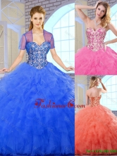 Classical Floor Length Quinceanera Dresses with Beading for 2016 SJQDDT162002-2FOR