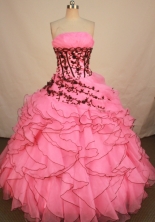 Exclusive Ball Gown Strapless Floor-length Quinceanera dress Style X042407