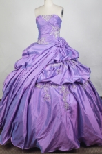 Exclusive Ball Gown Strapless Floor-length Lavender Quinceanera Dress LZ426076 