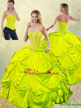 Exclusive Beading and Pick Ups Quinceanera Dresses for Spring SJQDDT185002-5FOR
