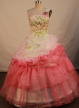 Exquisite Ball Gown One Shoulder Floor-length Quinceanera dress Style X042433