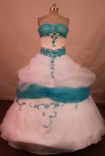 Fashionable Ball Gown Strapless Floor-length Quinceanera dress Style X042417