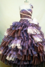 Luxurious Ball gown One-shoulder Neck Floor-length Quinceanera Dresses Style FA-C-113