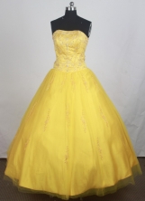 Modest A-line Strapless Floor-length Quinceanera Dress ZQ12426046