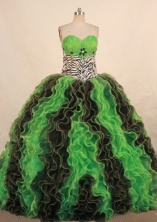 Perfect Ball Gown Sweetheart Floor-length  Organza Beading Quinceanera dress Style FA-L-336