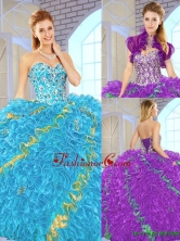 Popular 2016 Sweetheart Quinceanera Gowns in Multi Color SJQDDT149002FOR