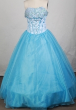Popular Ball gown Strapless Floor-length Quinceanera Dresses Style FA-W-r90