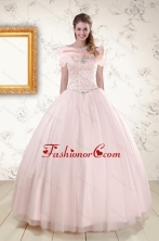 2015 Beading Ball Gown Quinceanera Dresses in Light Pink XFNAO800AFOR
