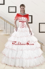 Pretty Ruffeld Layers 2015 Quinceanera Dresses with Strapless XFNAO415AFOR