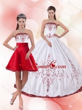 Pretty Strapless 2015 Perfect Quinceanera Dress with Embroidery PDZY535TZFOR