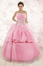 The Most Popular Appliques Baby Pink Dresses for Quinceanera XFNAO5850-2FOR