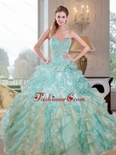 2015 Unique Sweetheart Dress for Quince with Beading and Ruffles QDDTC2002FOR
