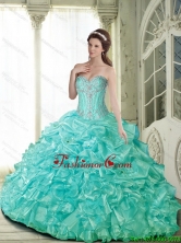 Elegant Ball Gown Quinceanera Dresses with Beading for 2015 Summer SJQDDT59002FOR