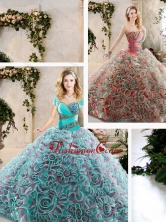 Hot Sale Beading and Ruffles Quinceanera Dresses with Sweetheart SJQDDT240002FOR