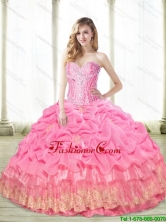 Perfect 2015 Summer Beaded Quinceanera Dresses with Appliques SJQDDT61002FOR