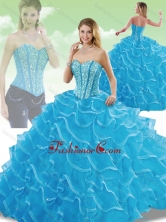 Perfect Sweetheart Detachable Quinceanera Dresses with Beading and Ruffles SJQDDT204002FOR