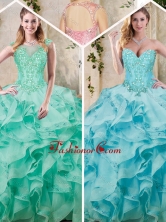 Popular Sweetheart Quinceanera Dresses with Appliques and Ruffles SJQDDT227002FOR
