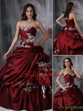 Unique  Ball Gown Strapless Appliques Quinceanera Dresses  JMCHSD083101AFOR