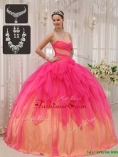 Unique Ball Gown Strapless Quinceanera Dresses with Beading  QDZY370AFOR