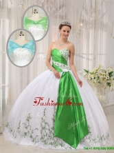 Unique Ball Gown Sweetheart Embroidery Quinceanera Dresses   QDZY408AFOR