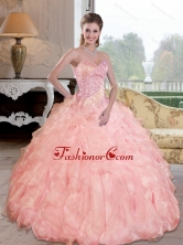 Unique Beading and Ruffles Sweetheart Quinceanera Dresses for 2015 QDDTC40002FOR