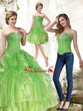 Unique Lime Green Quince Dresses with Beading and RufflesSJQDDT36001FOR